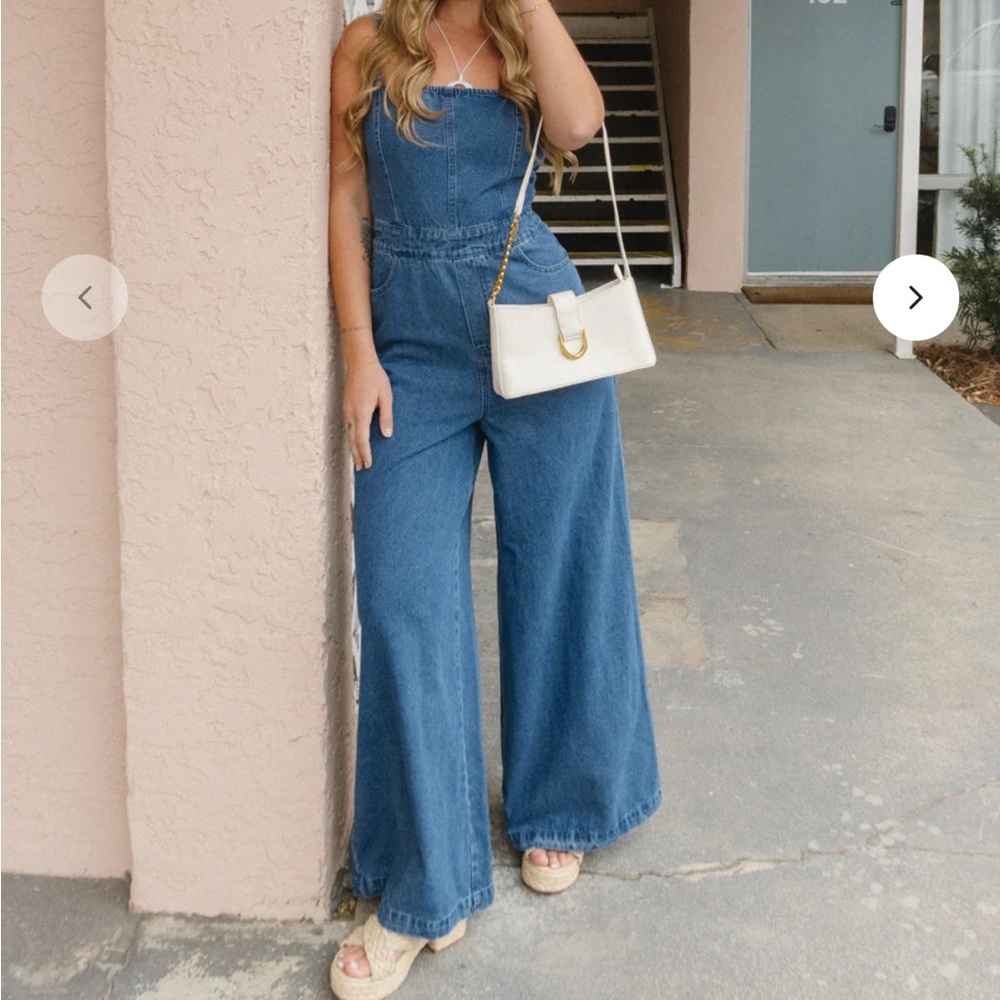 Women's Blue Denim Jumpsuit